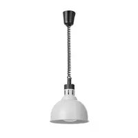 Lampe chauffante suspendue en forme de dôme | Cordon spiralé réglable en hauteur | 250 W | Cuivre bronze