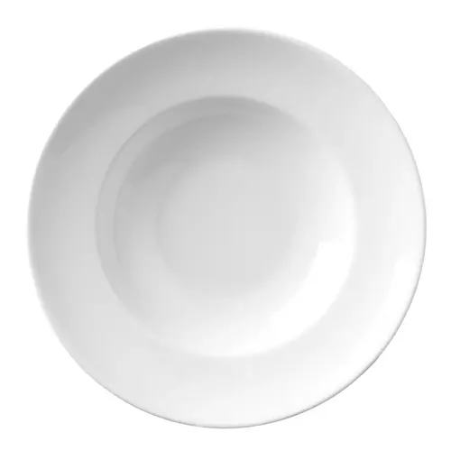  HorecaTraders Pastabord Speciale | Diep Porseleinen Bord met Brede Rand | Ø 270 mm | Wit 