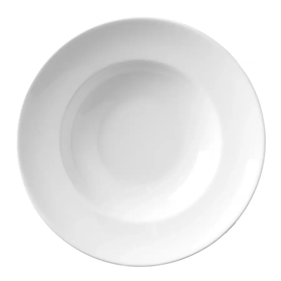 Spezieller Pastateller | Tiefer Porzellanteller mit breitem Rand | Ø 270 mm | Weiß