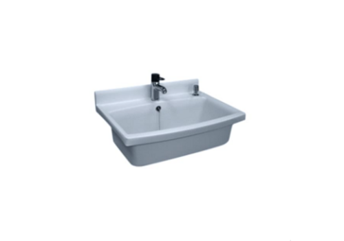  Sanit Uitstortgootsteen 700x500 mm wit – kunststof – met overloop en afvoerplug 