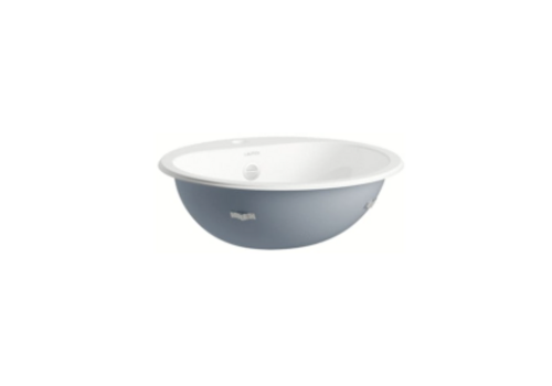  Laufen Lavabo 475 x 475 x 186 mm blanc – acier – rond – avec trop-plein 