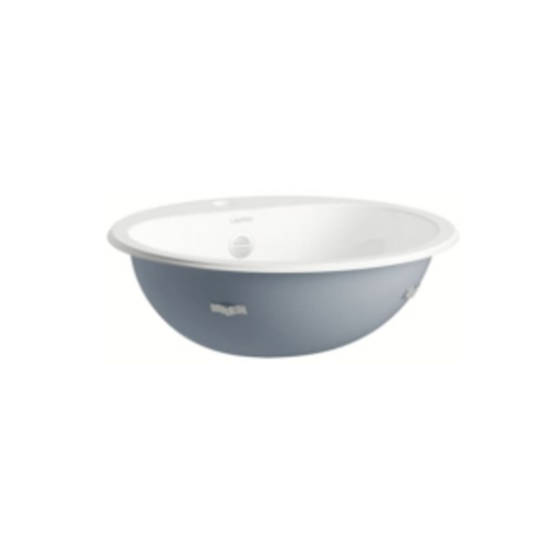 Laufen Wastafel 475x475x186 mm wit – staal – rond – met overloop 