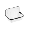 Laufen Évier utilitaire 505 x 295 x 165 mm blanc – acier – avec dosseret surélevé et rebord anti-remous