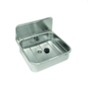 KWC Évier utilitaire 460 x 405 x 135 mm en acier inoxydable 304 – avec dosseret surélevé, grille et trop-plein