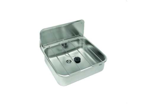  KWC Utility sink 460x405x135 mm Stainless Steel 304 – with raised backsplash, bucket grate and overflow 
