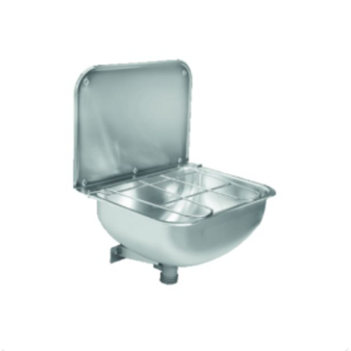  KWC Évier utilitaire 436 x 339 x 190 mm en acier inoxydable 304 – avec dosseret surélevé, grille et pare-éclaboussures 