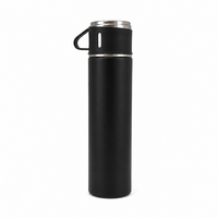 Thermosfles Zwart 0,5 Liter – Ø8,4 x 32 cm – Met Beker (5 stuks)