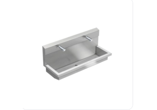 KWC Professionelles Planox-Waschbecken – 2 Waschbecken – Edelstahl – 1200 x 450 x 530 mm 