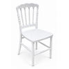 HorecaTraders Chaise en plastique blanc – Empilable – 500 x 550 x 800 mm