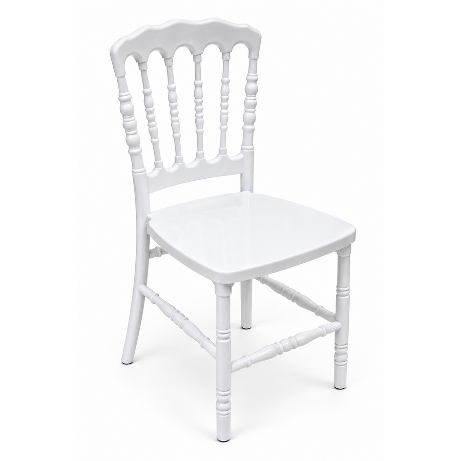 Chaise en plastique blanc – Empilable – 500 x 550 x 800 mm