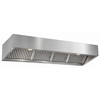 HorecaTraders Extractor hood | Wall-mounted stainless steel model | 200x80x54 cm