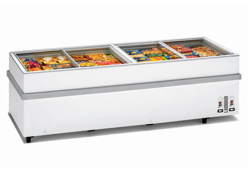  HorecaTraders Congélateur panoramique VT250E/N-R2 – 1032 litres – 2 compartiments – 2500 x 960 x 780 mm 