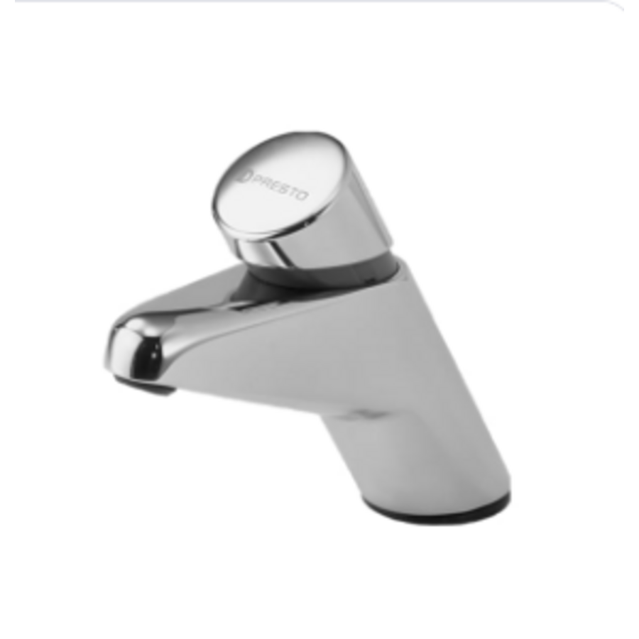 Zelfsluitende Wastafelkraan PRESTO 2000 – Mechanisch – 1/2" – Chroom – Uitloop 127 mm