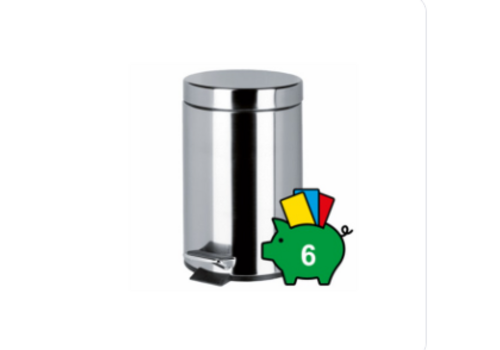  Geesa Pedal bin Economy 634 – 3 Liters – Stainless steel – Ø 170 x 260 mm 