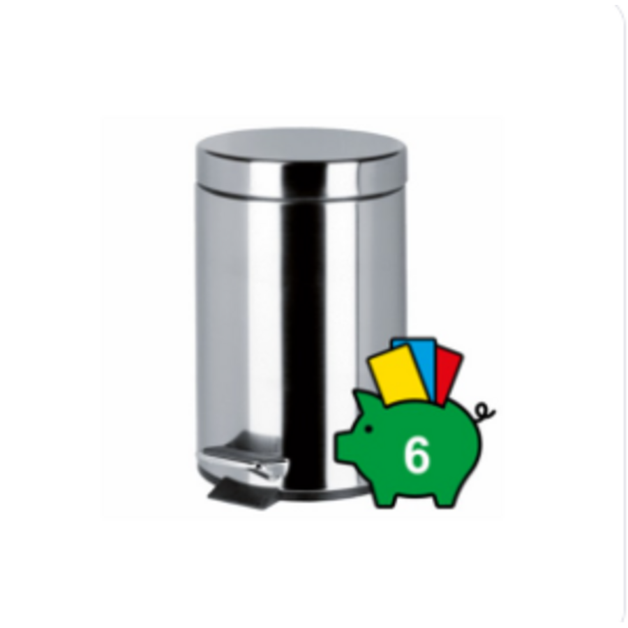 Treteimer Economy 634 – 3 Liter – Edelstahl – Ø 170 x 260 mm