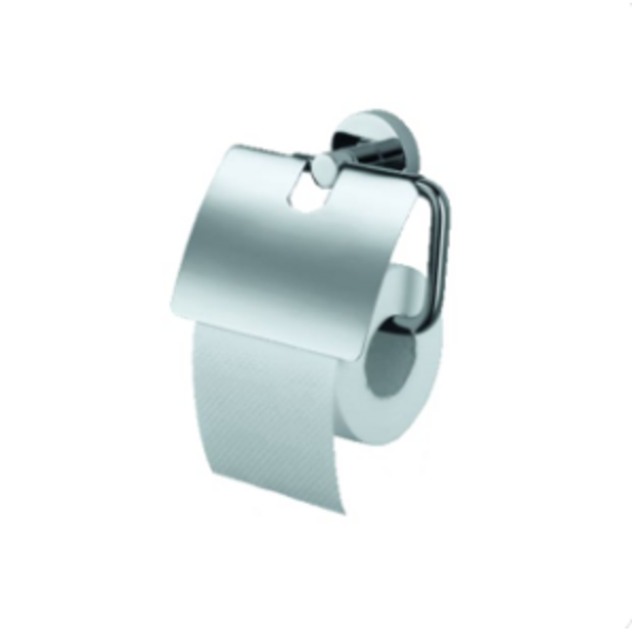 Kosmos Toilet Roll Holder with Lid – Chrome – Wall Mounting