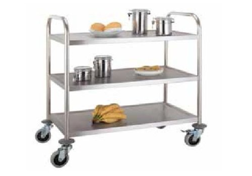  Hendi Chariot de service avec 3 étagères 93(h)x90x59cm 