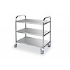 Combisteel Stainless steel serving trolley with 3 trays 94 (h) x85x54cm