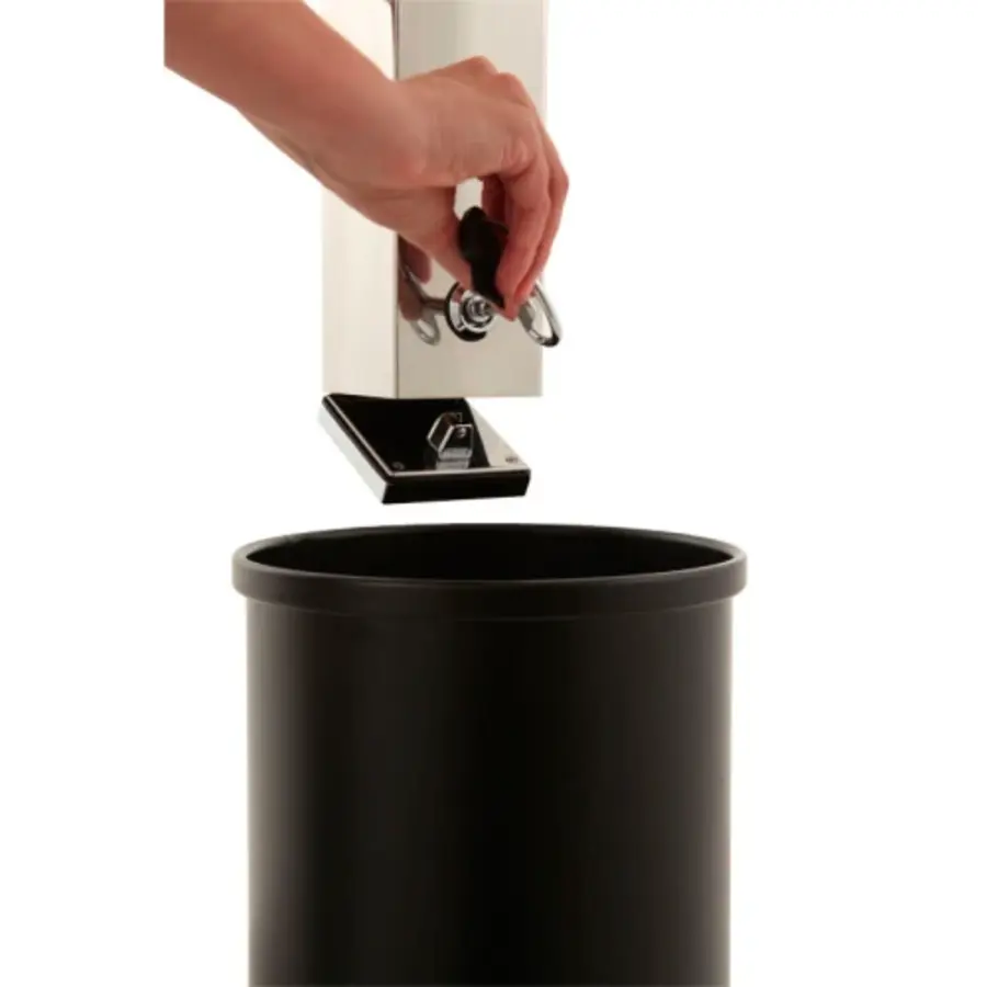 Column Wall Ashtray Square Stainless Steel 2 Liters