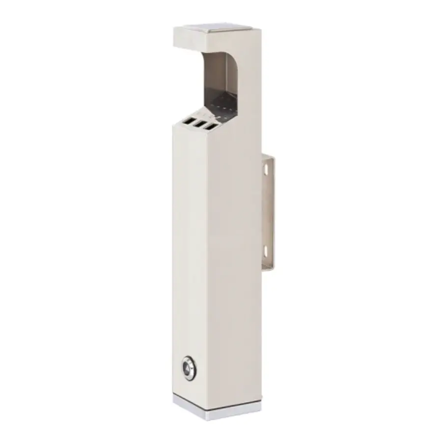 Column Wall Ashtray Square Stainless Steel 2 Liters