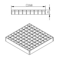 Maasrooster RVS 304 268 x 268 mm – Antislip