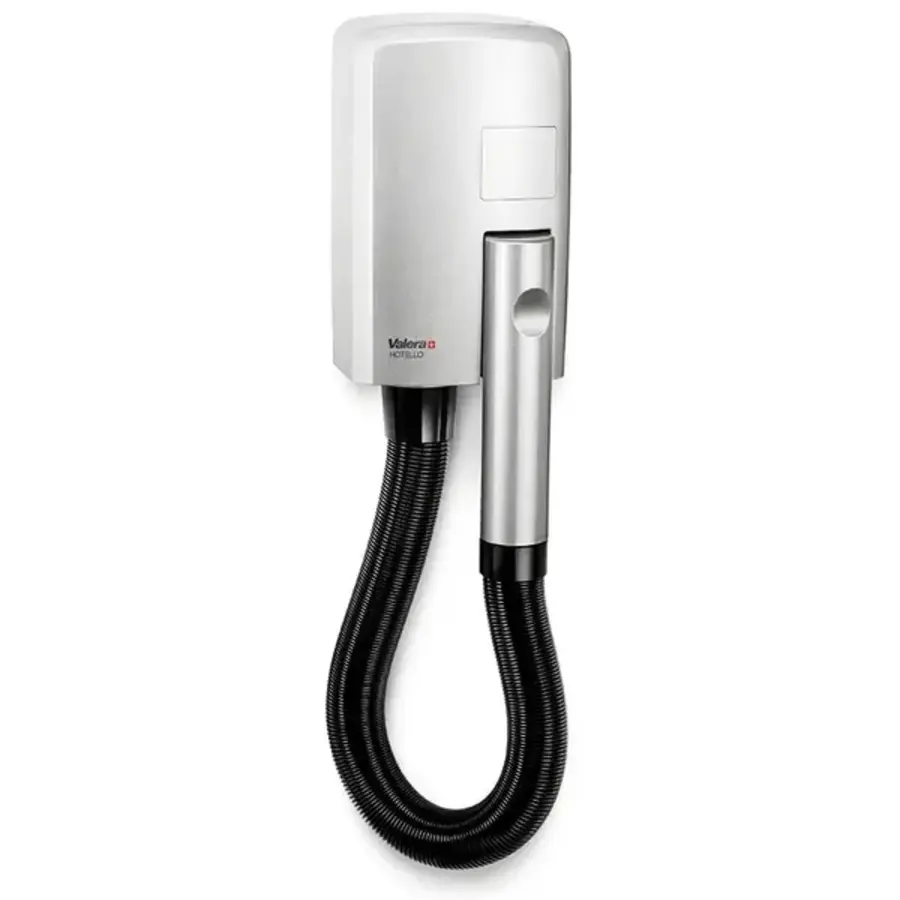 Sèche-cheveux d'hôtel HOTELLO – 1,2 kW – 1 vitesse – Flexible extensible 120 cm – 147 x 112 x 238/550 mm