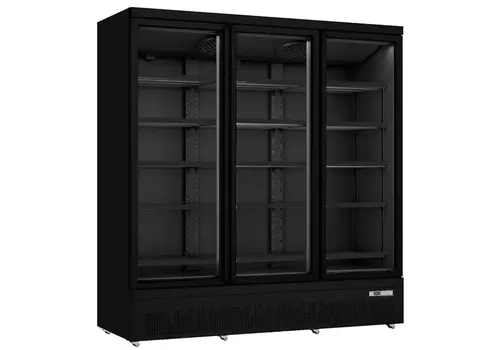  HorecaTraders Koelkast | Zwart | 3 Deurs | 1664 L | 1 tot 10 °C | 1880x740x2003(h)mm 
