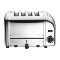 Grille-pain 4 fentes en acier inoxydable