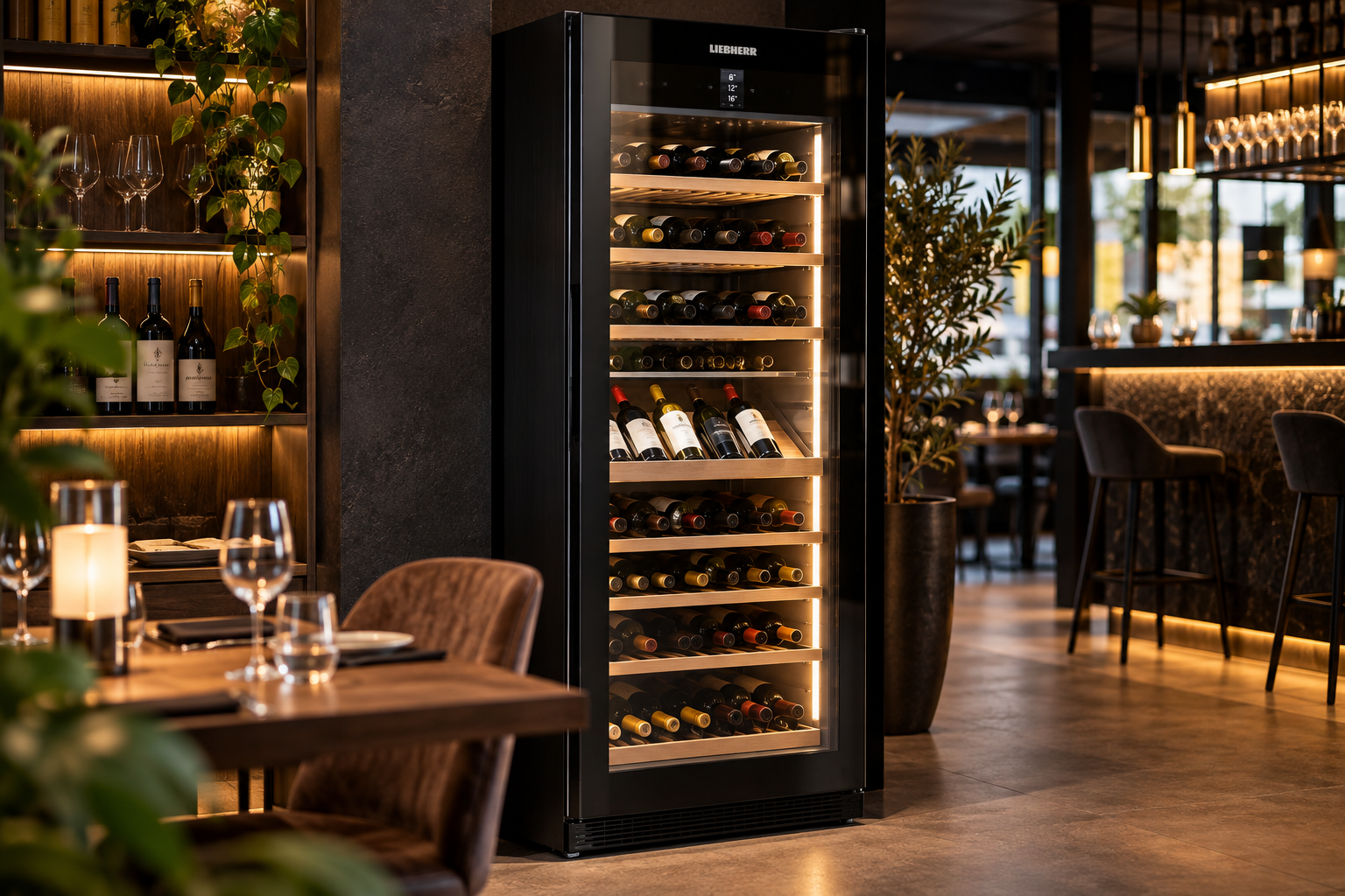Liebherr wijnklimaatkast met 3 temperatuurzones: professionele wijnbewaring voor de horeca