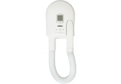  Casselin Sèche-cheveux mural numérique – 1500 W – 5 réglages de température – Blanc – 20,5 x 11 x 58 cm 