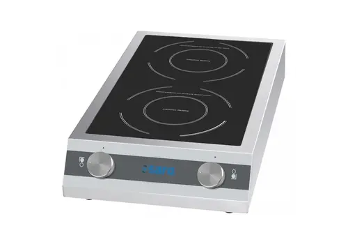  Saro Professionelles Induktionskochfeld mit 2 Kochzonen – 7 kW 