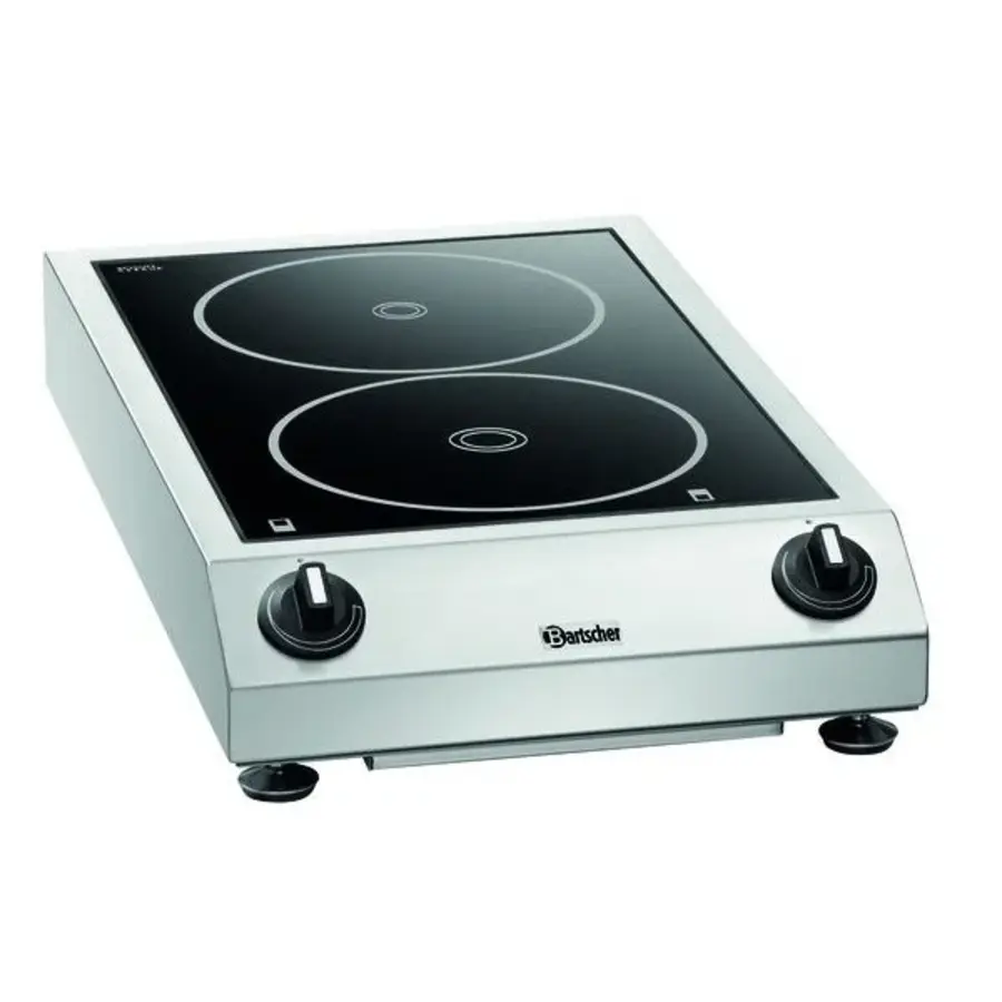 Professionele Inductiekookplaat met 2 Kookzones en Boostfunctie – 3,5 kW