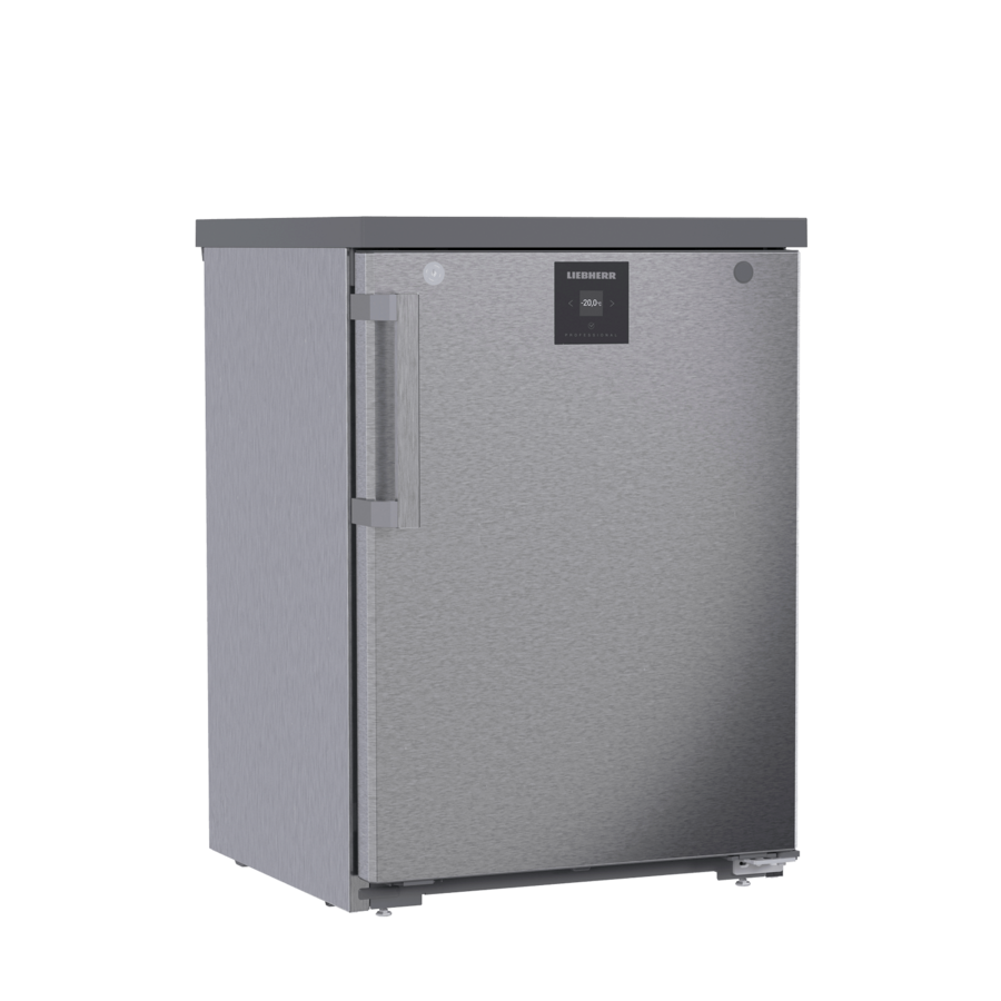 Stainless Steel Undercounter Freezer 59 Liters with 3 Drawers and Removable Worktop