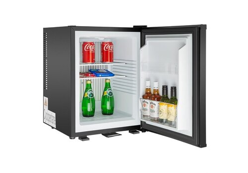  Polar Schwarze Hotel-Minibar, 33 Liter, mit geschlossener Tür 