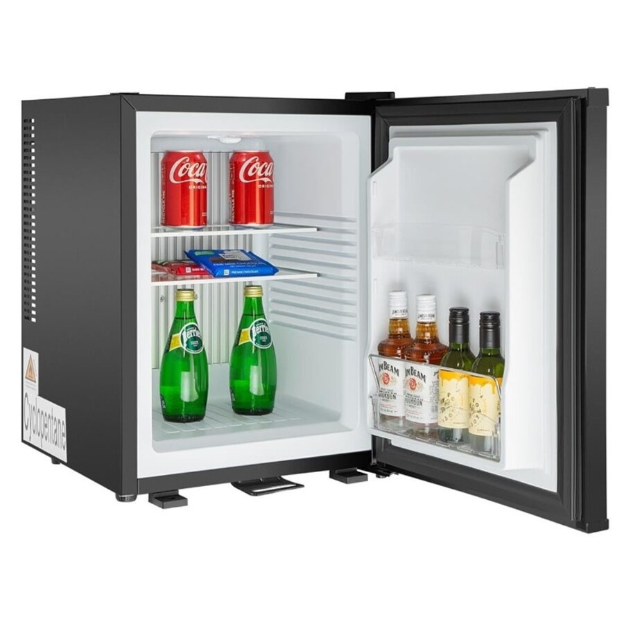 Schwarze Hotel-Minibar, 33 Liter, mit geschlossener Tür