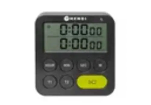  Hendi Dubbele Digitale Keukentimer – 2 Timers – 100 Minuten – 8,2 x 2 x 8,6 cm 