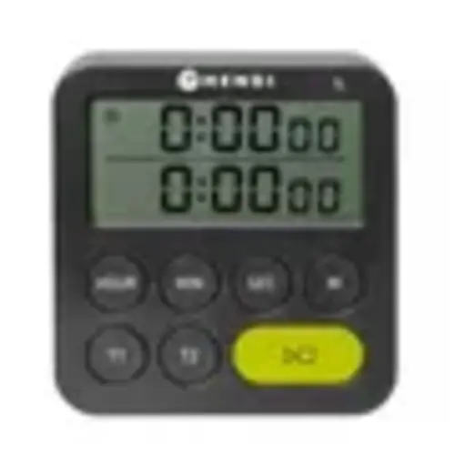  Hendi Minuteur de cuisine numérique double – 2 minuteurs – 100 minutes – 8,2 x 2 x 8,6 cm 