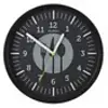 Professionelle Wanduhr – Ø 35,6 x 4,5 cm – Schwarz – Große Ziffern