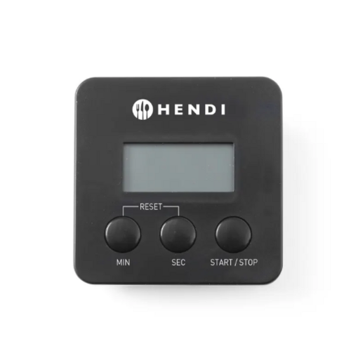  Hendi Digital Kitchen Timer – 99 Min. 59 Sec. – With Magnet – 6.7 x 6.7 x 2.5 cm 