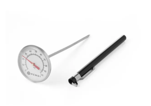  Hendi Analoges Thermometer mit Edelstahlsonde – -10 °C bis 100 °C – Sondenlänge 14 cm 