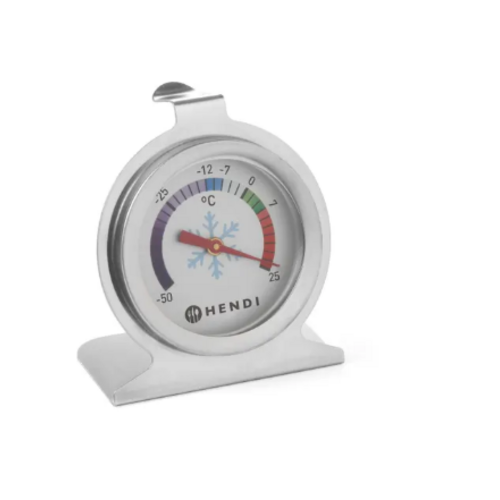  Hendi Thermomètre analogique pour réfrigérateur – -50 °C à +25 °C – Acier inoxydable – 6 x 4 x 7 cm 
