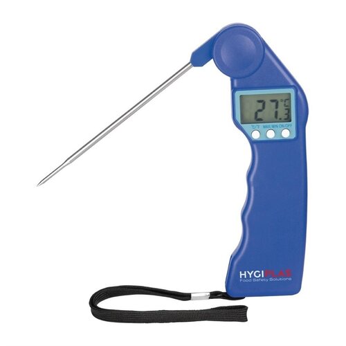  Hygiplas Thermomètre numérique EasyTemp bleu – -50 °C à +300 °C – 16 x 5,5 x 2 cm 