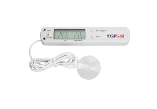  Hygiplas Thermomètre numérique pour réfrigérateur et congélateur avec alarme – -40 °C à +70 °C – 13,6 x 2,6 cm 