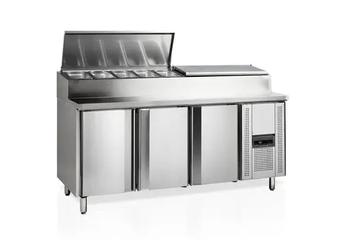  HorecaTraders Saladette 429L – 3 Doors, 9x 1/3 GN, +2°C/+10°C 