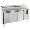 HorecaTraders Saladette Standard Line 400L – 3 Deuren, 8x 1/3 GN, +2°C/+8°C