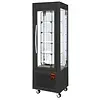HorecaTraders Vitrine à pâtisserie noire 360 litres avec 5 étagères rotatives