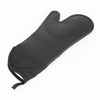 Silicone Oven Mitt with Protective Sleeve and Non-Slip Grip