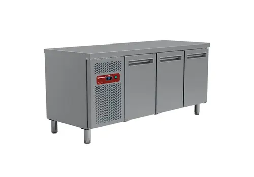  HorecaTraders Professional Refrigerated Work Bench – 405 Liters – 3 Doors – Stainless Steel – 180 x 70 x 88-90 cm 