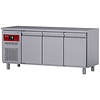 HorecaTraders Professionele Koelwerkbank DT178/P9H-G – 405 Liter – 3 Deuren – RVS – 184 x 70 x 85-90 cm
