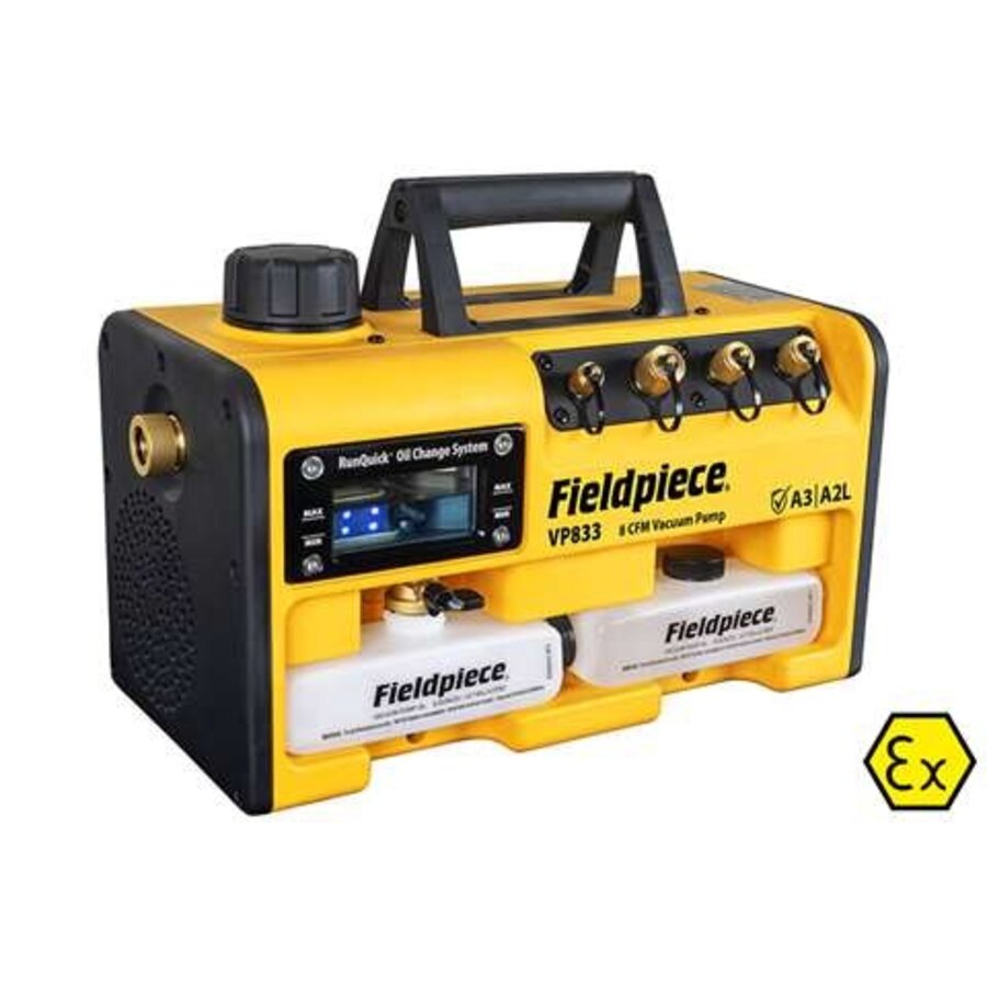 RunQuick Vacuümpomp VP833EU – 8 CFM – 225 l/min – ATEX – 40,6 x 20,1 x 29,6 cm